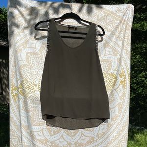 Chiffon Tank Top with Studs